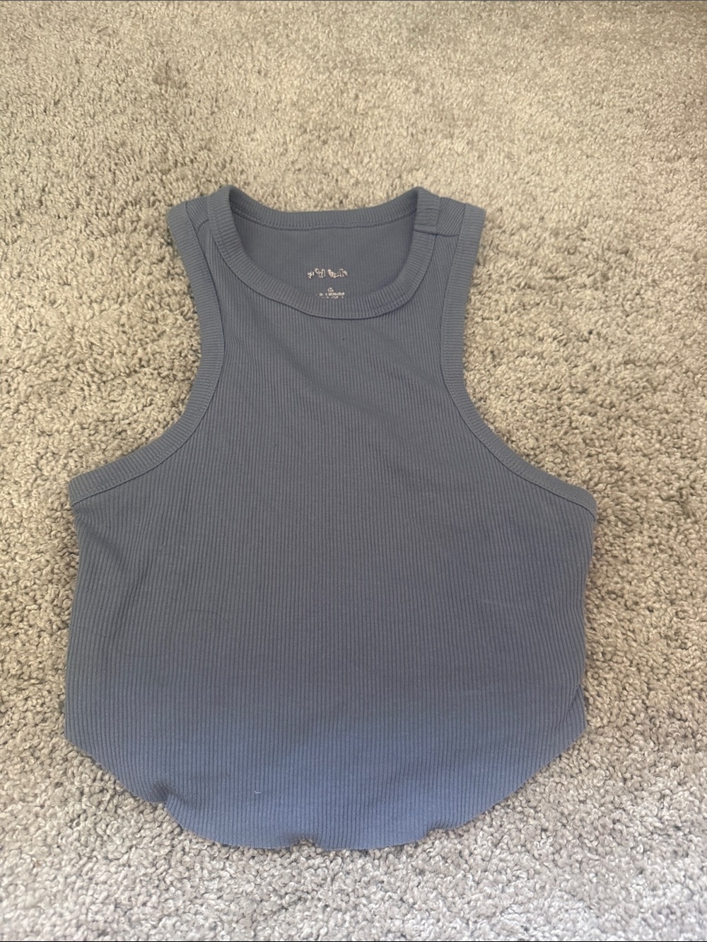 Ribbed Grey Tank Top - Unbranded Women’s Racerback